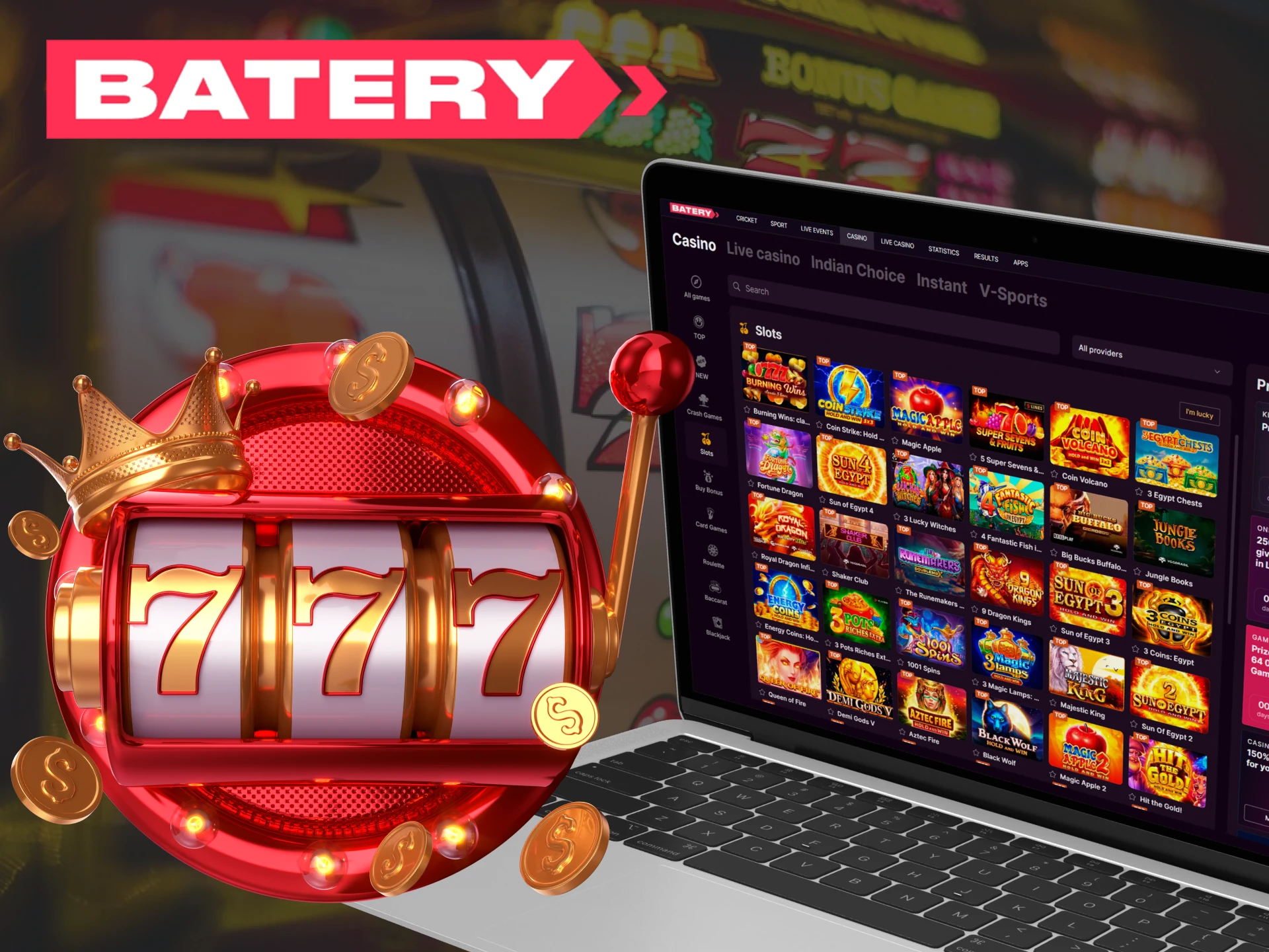 World of Online Casinos Batery Bet